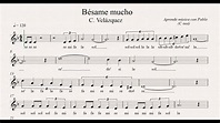 BÉSAME MUCHO: (flauta, violín, oboe...) (partitura con playback ...