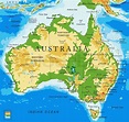 Australia-physical map | Stock vector | Colourbox