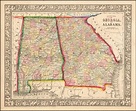 Map Of Georgia Alabama | Cities And Towns Map
