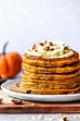 Healthy Pumpkin Pancakes {Blender Pancakes} - Two Peas & Their Pod