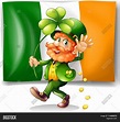 Leprechaun Irish Flag Vector & Photo (Free Trial) | Bigstock