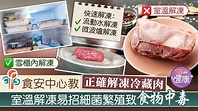 【食用安全】室溫解凍易招細菌繁殖致食物中毒 食安中心教正確解凍冷藏肉 - 香港經濟日報 - TOPick - 健康 - 食用安全 - D200527