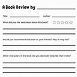 Book Review Template KS2 - Great Reading & Writing Activity for kids