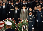 Vietnam War | President Ronald Reagan, center, bows his head… | Flickr