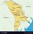 Republic of moldova - map Royalty Free Vector Image
