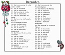 DATAS COMEMORATIVAS DO MÊS DE DEZEMBRO | Calendário de datas ...
