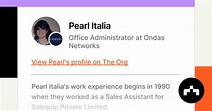 Pearl Italia - Office Administrator at Ondas Networks | The Org