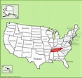 Tennessee State Map | USA | Maps of Tennessee (TN)