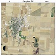 Aerial Photography Map of Perryton, TX Texas