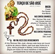 O Terço de São José. | Oração de são josé, Oração, Oração de ajuda