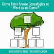 Como Fazer Árvore Genealógica no Word ou no Canva? em 2020 | Fazer ...