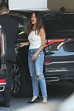 SARAH SHAHI in Ripped Denim Out for Lunch in Los Angeles 08/02/2021 ...