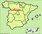 Valladolid location on the Spain map - Ontheworldmap.com