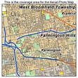 Aerial Photography Map of Farmington Hills, MI Michigan