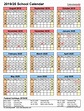 School Calendars 2019/2020 - Free Printable PDF templates