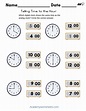 Telling Time to the Hour - Match Digital to Analog - Academy Worksheets