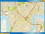 Look our special New Orleans Downtown map | World Wall Maps Store
