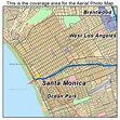 Aerial Photography Map of Santa Monica, CA California