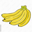 Vector Cartoon Bunch of Bananas Stock Vector | Adobe Stock