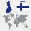 Finland on world map stock illustration. Illustration of borders - 78580256
