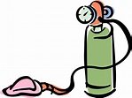 View full size Vector Illustration Of Home Medical Oxygen Cylinder ...