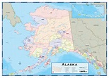 Alaska Counties Wall Map | Mapszu.com.com