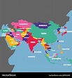 Asia Map With Country Names | Zip Code Map