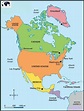 Free Labeled North America Map with Countries & Capital - PDF | North ...