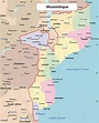 Detailed administrative map of Mozambique. Mozambique detailed ...