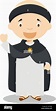 Santo Tomás de Aquino caricatura personaje. Ilustración vectorial ...