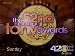 The 52nd Annual Tony Awards commerical (1998) - YouTube