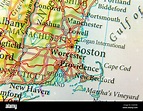 Mapa geográfico de la ciudad de Boston en Estados Unidos Fotografía de ...