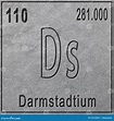 Darmstadtium Chemical Element, Sign with Atomic Number and Atomic ...