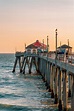 The Huntington Beach Pier at Sunset, in Orange County, California ...