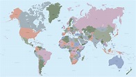 Map Of The World With Country Names - Map