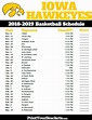 Printable Iowa Men's Basketball Schedule - Printable Schedule
