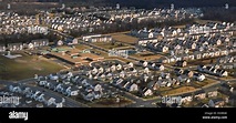 SOUTH RIDING, VIRGINIA, USA - Aerial of new housing development and ...