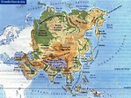 Mapa físico de Asia | SocialHizo