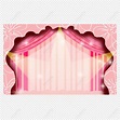 Pink Paper-cut Wind Childrens Stage Curtain PNG Free Download And ...