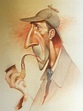 Sherlock Holmes in caricature (one of many) Comic Books Art, Comic Art ...