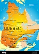Mapa de color de vectores de la provincia de Quebec Fotografía de stock ...