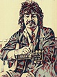 John Prine - classic red Digital Art by Unexpected Object