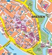 Karte von Bremen Zentrum (Stadt in Deutschland) | Welt-Atlas.de