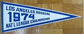 Lot Detail - 1974 LOS ANGELES DODGERS NATIONAL LEAGUE CHAMPIONS PENNANT