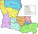 Louisiana Map With Parishes Names | semashow.com