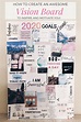 How to create an awesome vision board | Vision board examples, Vision ...