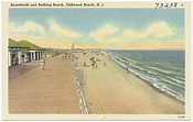 Boardwalk and bathing beach, Cliffwood Beach, N.J. - Digital Commonwealth