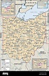 Political map of Ohio Stock Photo - Alamy