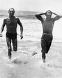 Cary Grant and Randolph Scott frolic in the ocean, c. 1930s. | Los ...