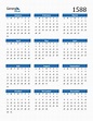 Free 1588 Calendars in PDF, Word, Excel